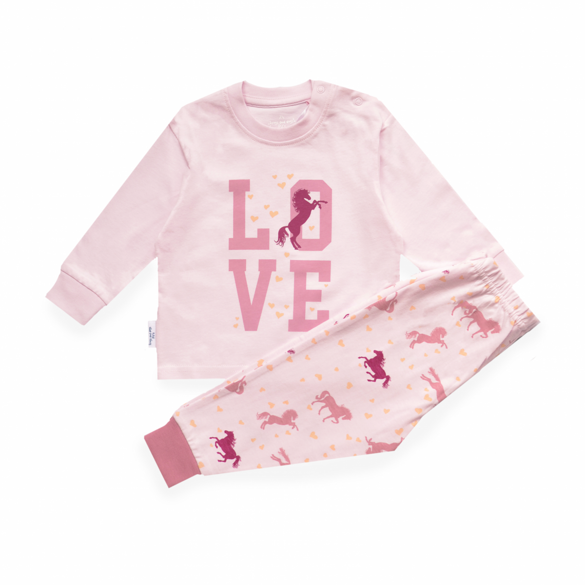 Pferderosa F&D-Pyjama für Teenager | Rosa