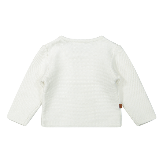 Flower Power Strickweste | Cremefarben