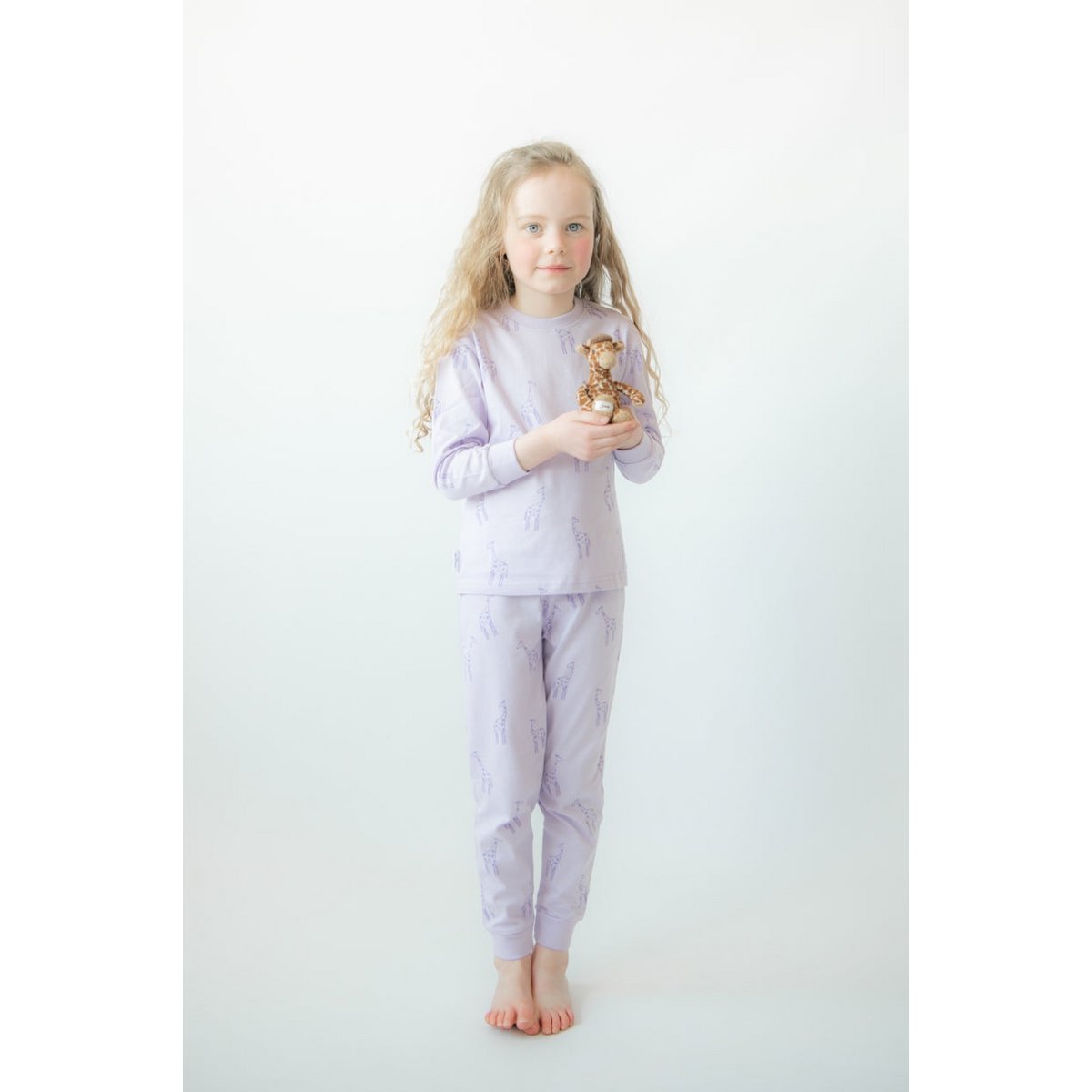 Giraffe F&D Pyjama Kinder | Fliederbeutel
