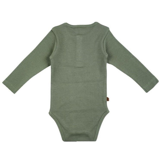 Waffel-Strampler LS | Khaki