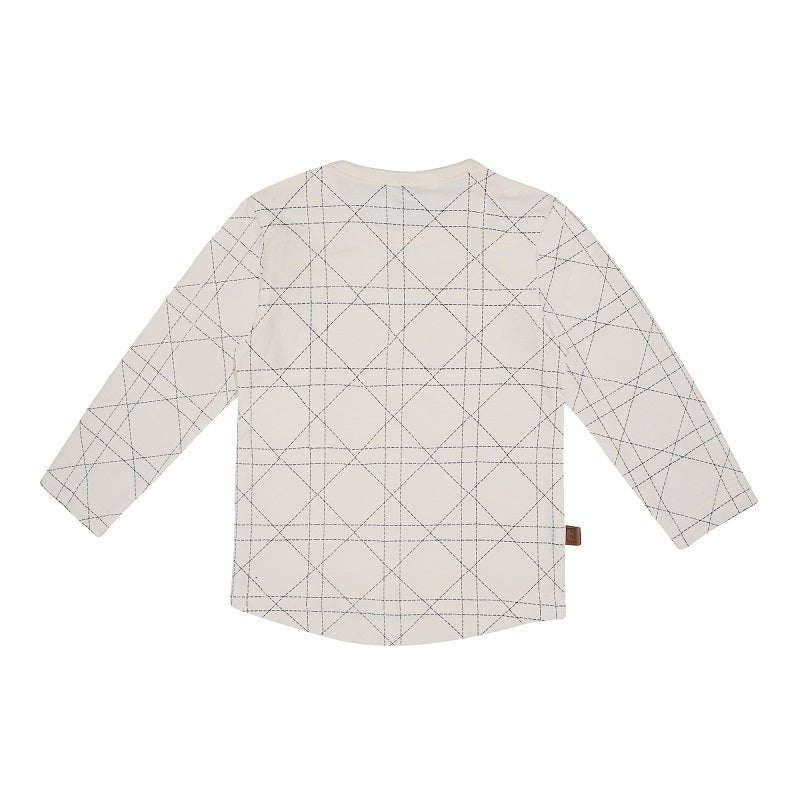 Karo-T-Shirt Baby | Cremefarben