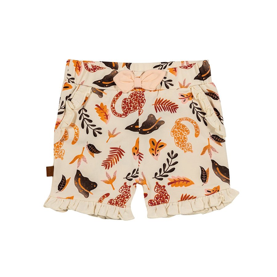 Dschungel-Shorts AOP | Cremefarben
