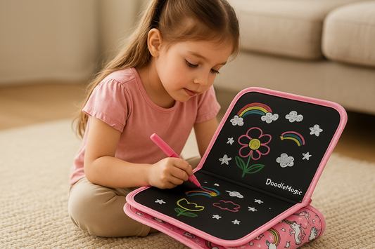 Einhorn Rosa - 6 Seiten mit 12 Stiften