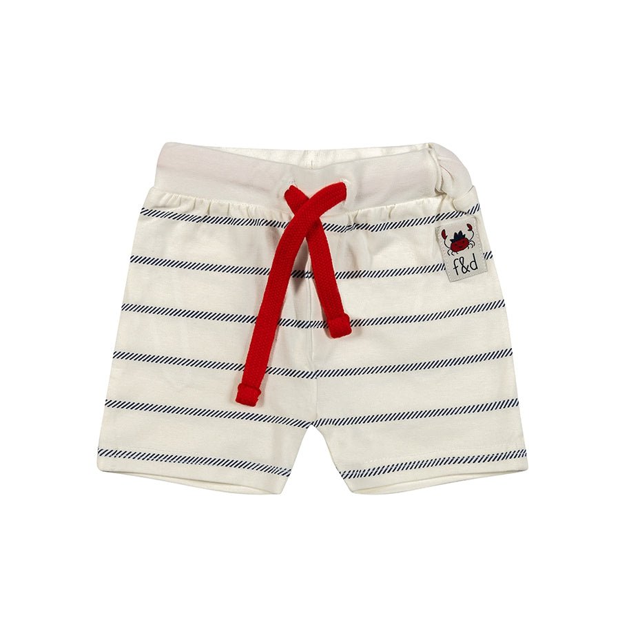 Piratenshorts Streifen | Cremefarben