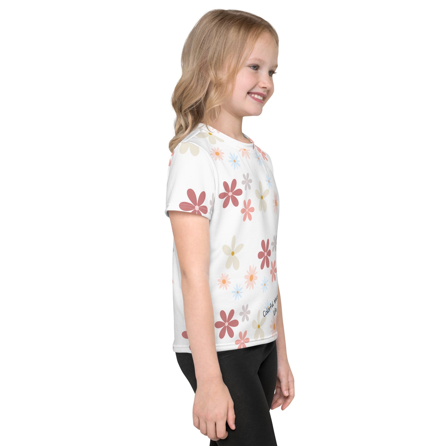 T-Shirt mit Rundhalsausschnitt für Kinder - Colourful through life