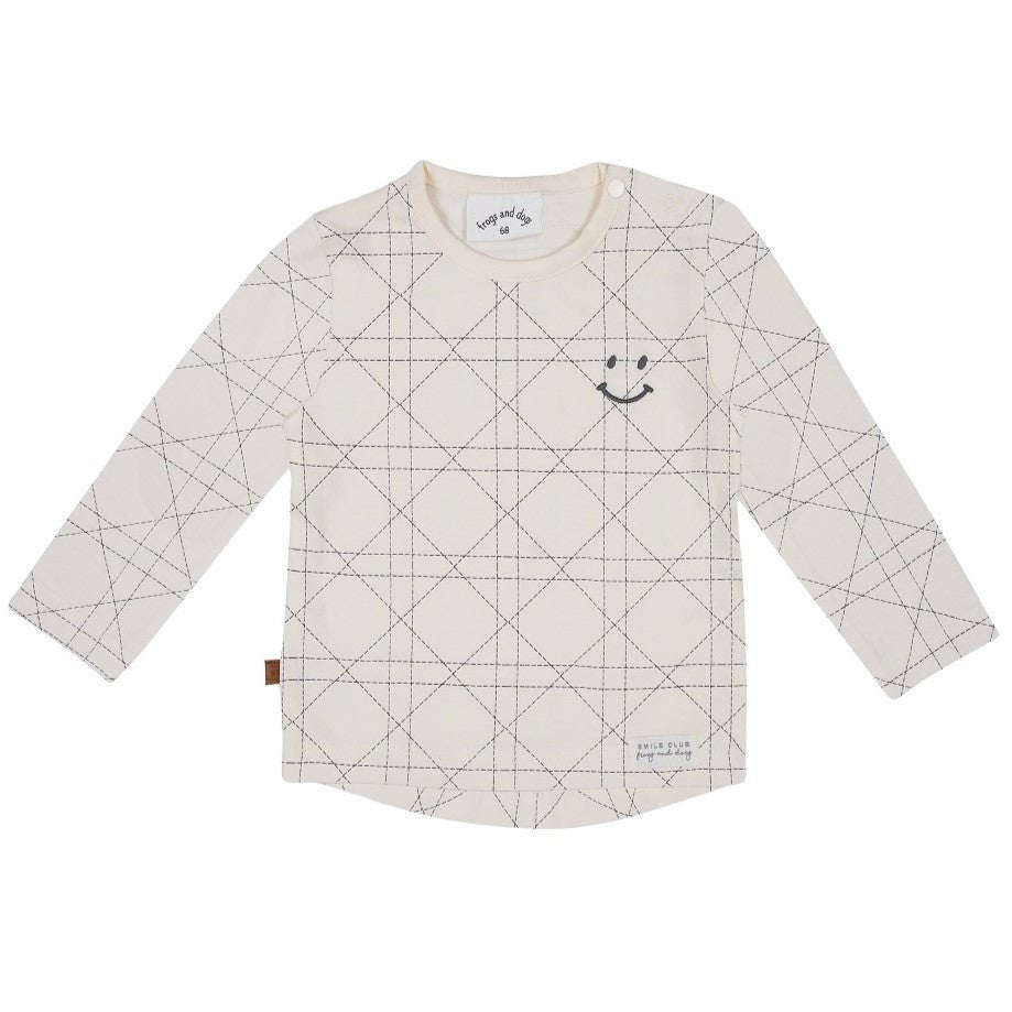Karos T-Shirt Kinder | Cremefarben