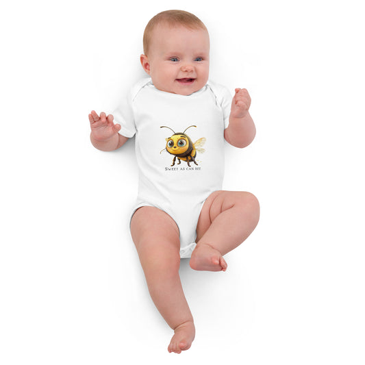 "Sweet as Can Bee" Öko-Bio-Bodysuit aus 100% zertifizierter Bio-Baumwolle für Babys