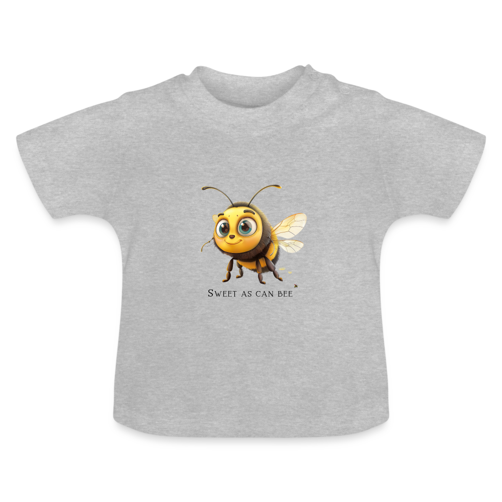 Baby T-Shirt - Sweet As Can Bee - Grau meliert