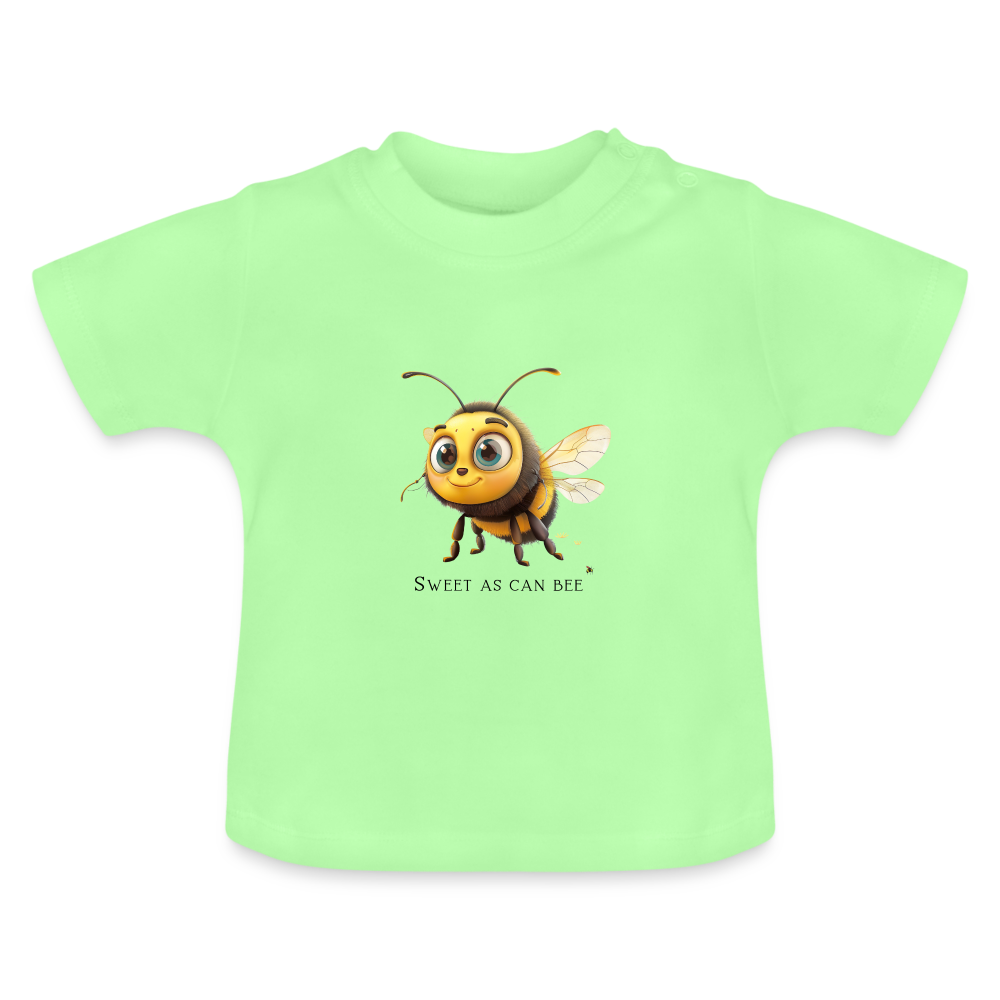 Baby T-Shirt - Sweet As Can Bee - Mintgrün