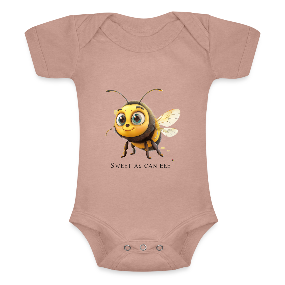Baby Tri-Blend-Kurzarm-Body - Sweet As Can Bee - Pfirsich