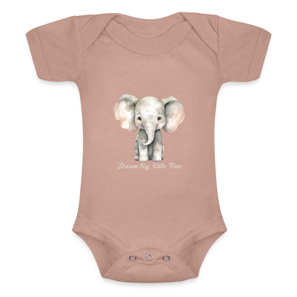 Baby Tri-Blend-Kurzarm-Body - Dream big, little one - Pfirsich