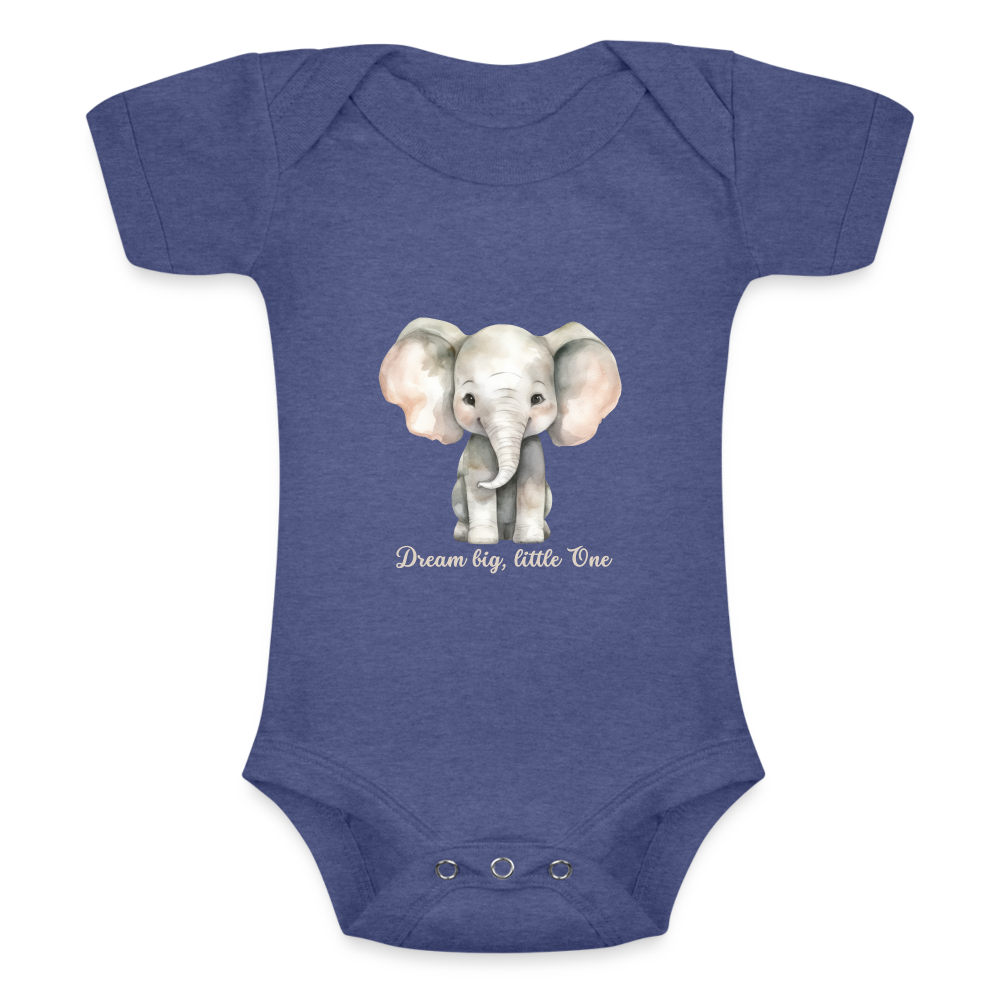 Baby Tri-Blend-Kurzarm-Body - Dream big, little one - Blau