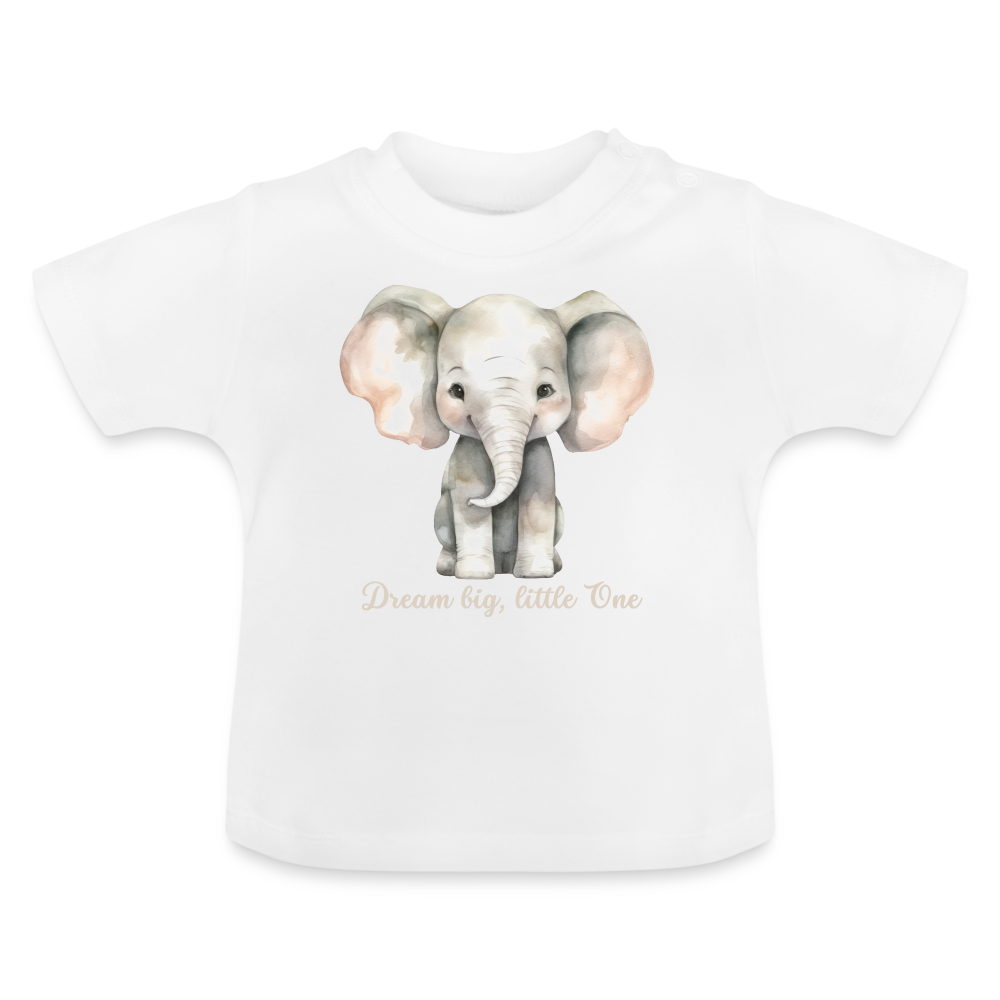 Baby Schlaf T-Shirt - Dream big, little one - weiß
