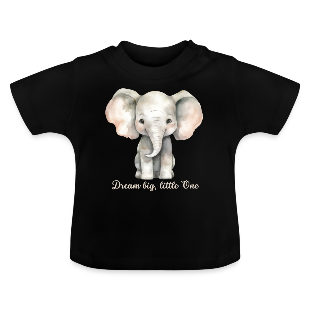Baby Schlaf T-Shirt - Dream big, little one - Schwarz