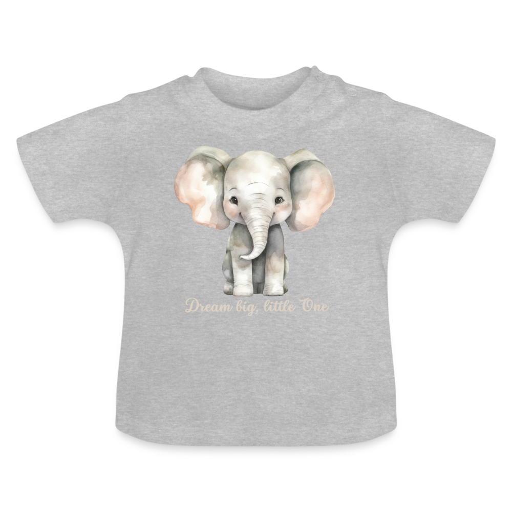 Baby Schlaf T-Shirt - Dream big, little one - Grau meliert
