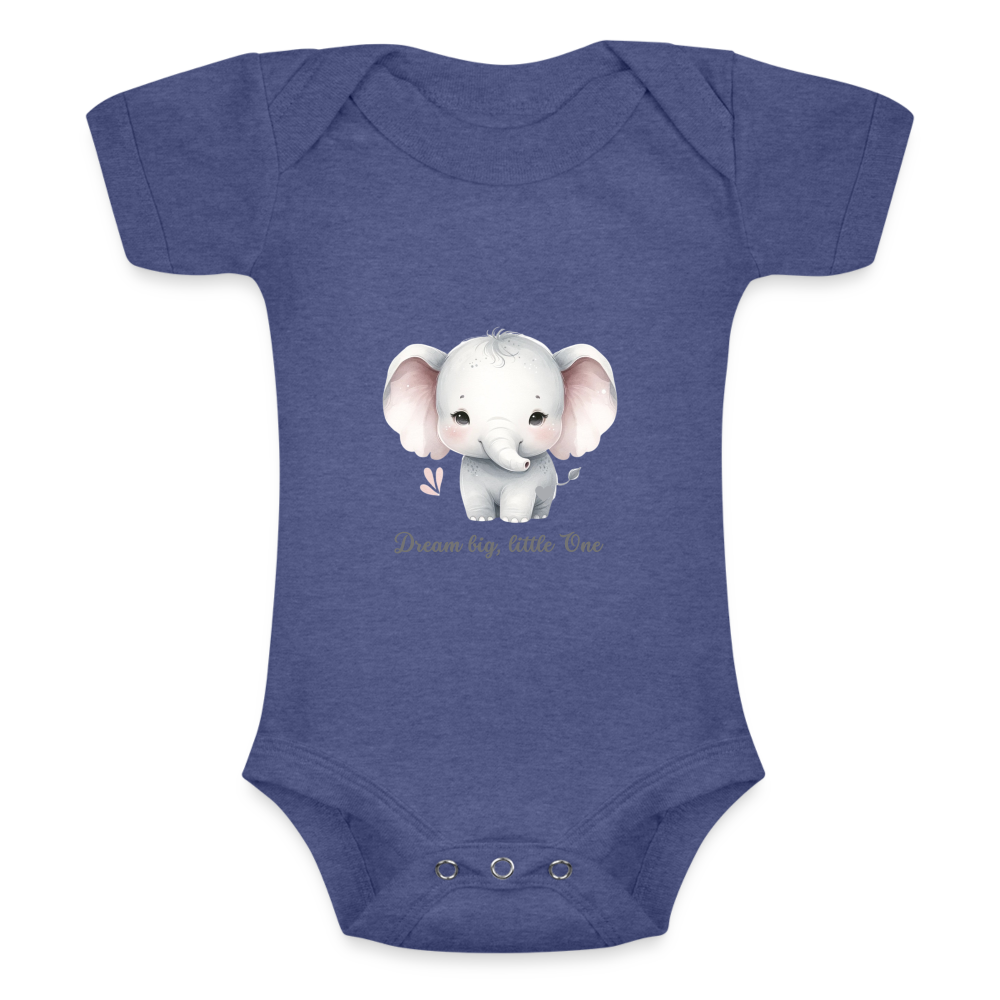 Baby Tri-Blend-Kurzarm-Body - Dream big, little one - Blau