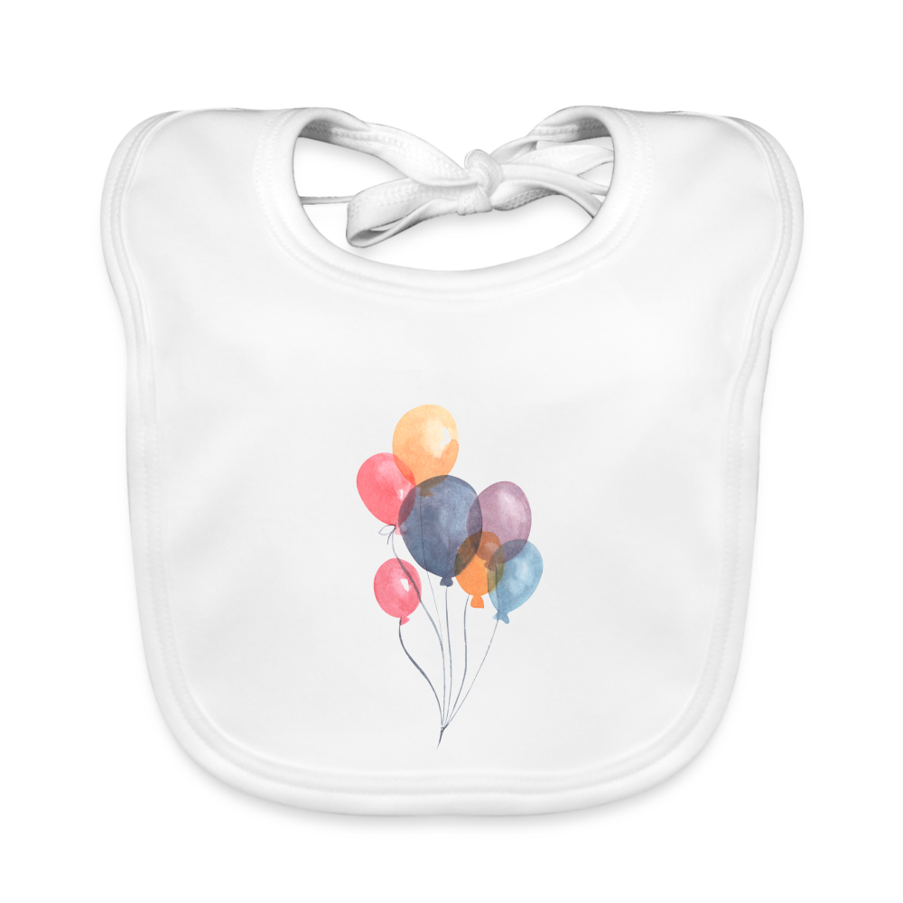 Baby Bio-Lätzchen - Ballons - weiß
