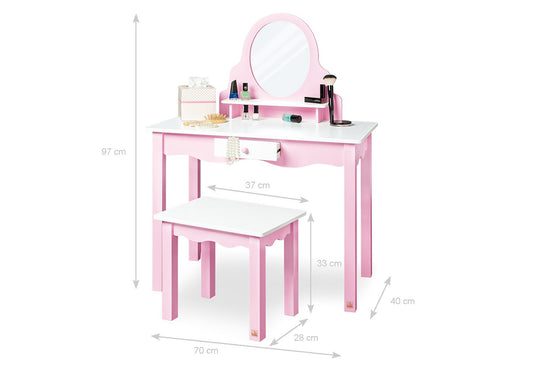 Kinder Schminktisch 'Jasmin', inkl. Schemel