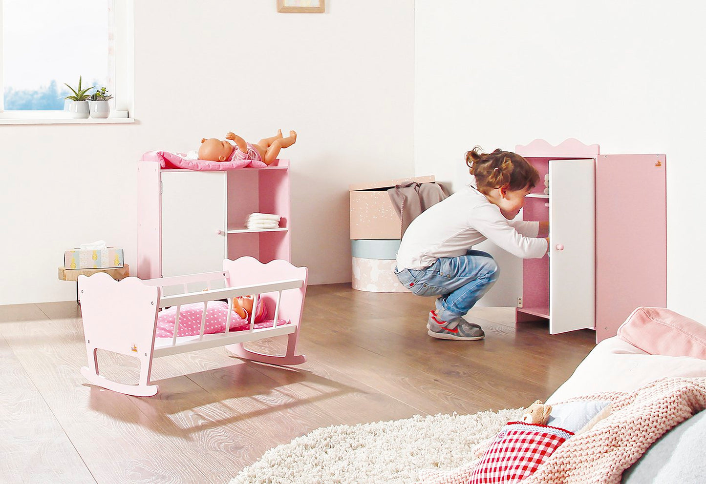 Puppengarderobe 'Jasmin', 4-tlg