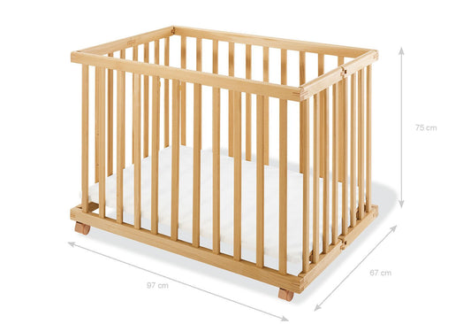 Laufstall 'Levin' klein, faltbar, unbehandelt