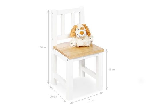 Kinderstuhl 'Fenna', weiß/natur