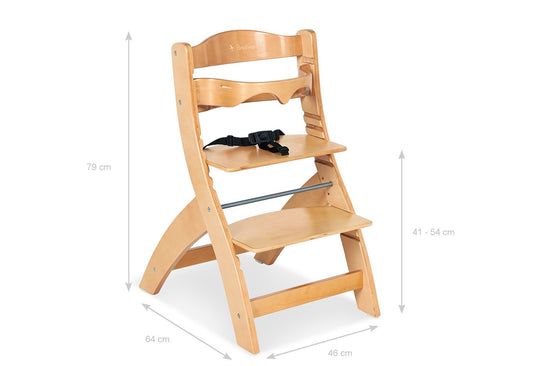 Stufenstuhl 'Thilo', klar lackiert