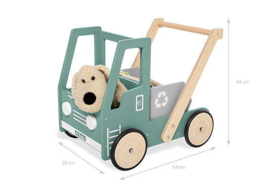 Learning walker 'Dump truck Fred', green
