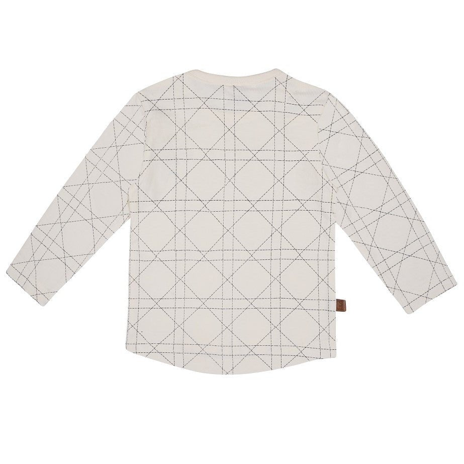 Karos T-Shirt Kinder | Cremefarben