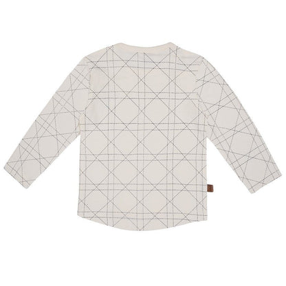 Karos T-Shirt Kinder | Cremefarben