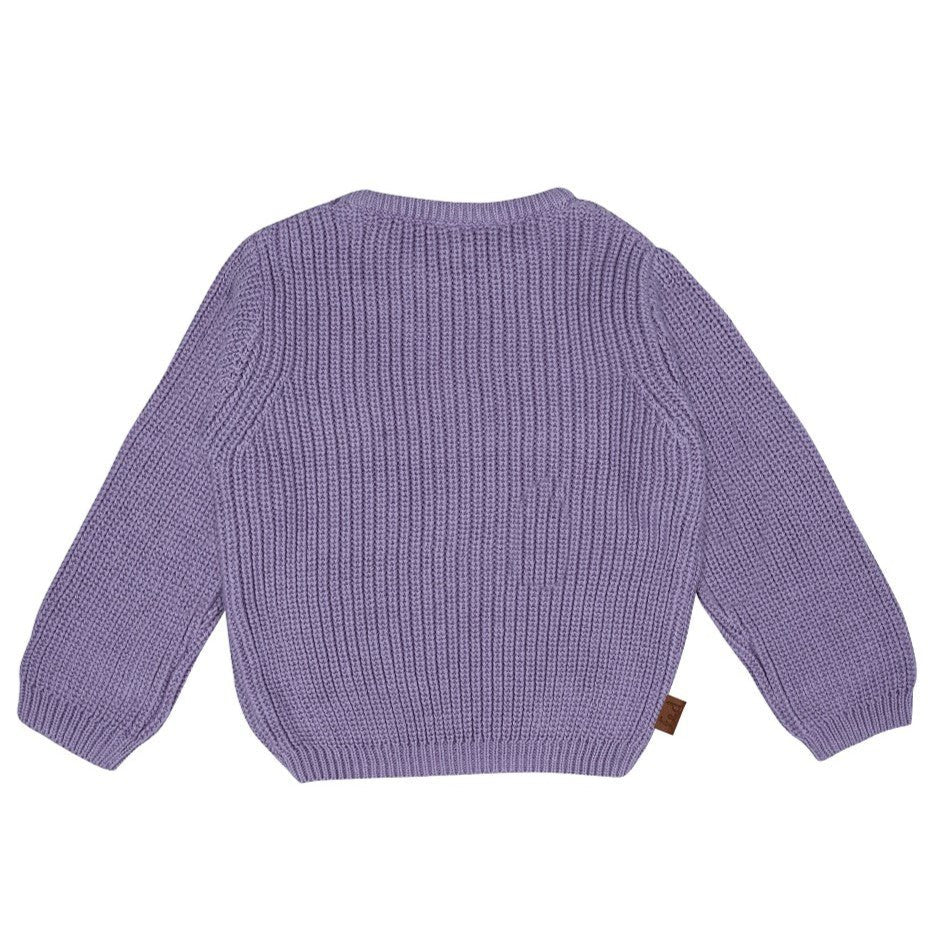Smart Club Gestrickter Rippenpullover Baby | Blaues Lila