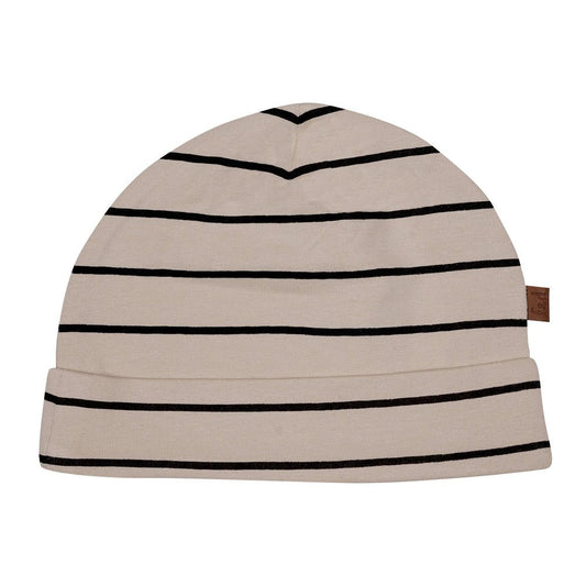 Streifenmütze Baby | Beige