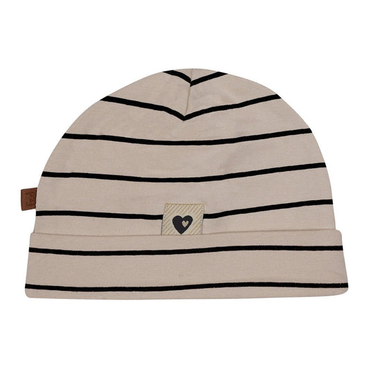 Streifenmütze Baby | Beige