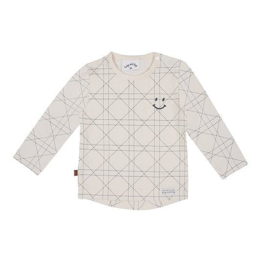 Karo-T-Shirt Baby | Cremefarben