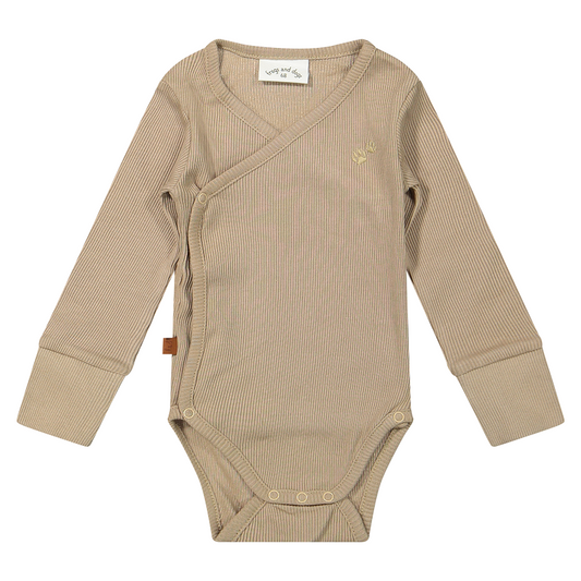 Strampler Rib 2x2 Bio | Taupe