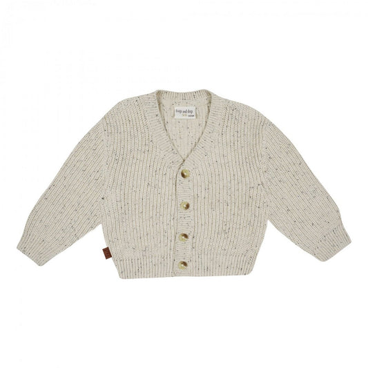 Strickjacke aus der gesamten Kollektion mit Sprinkle-Strickripp | Beige