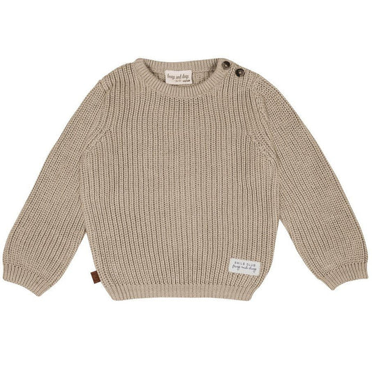 Smart Club Gestrickter Rippenpullover Baby | Taupe