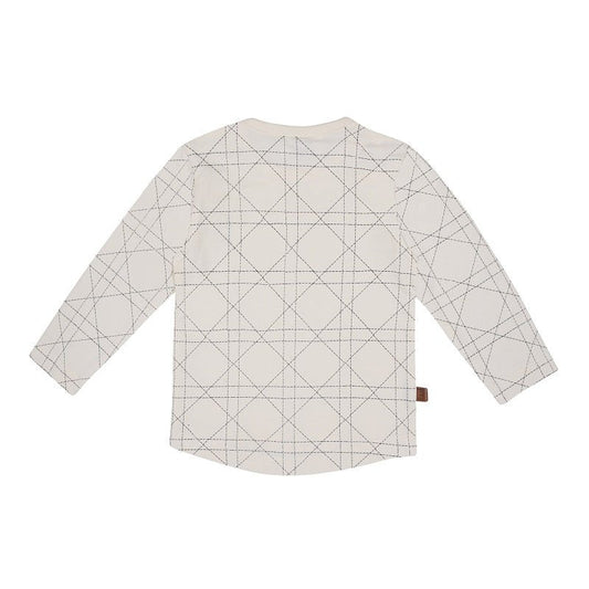 Karo-T-Shirt Baby | Cremefarben