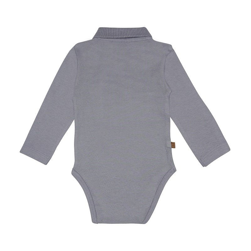 Smile Polo Strampler Baby | Grau