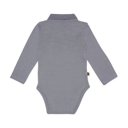 Smile Polo Strampler Baby | Grau