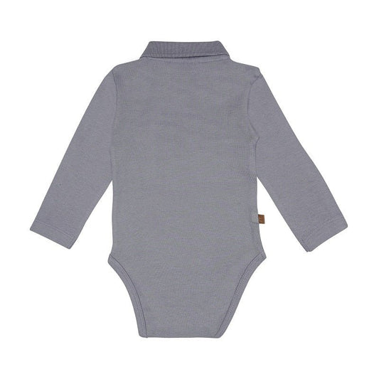Smile Polo Strampler Baby | Grau