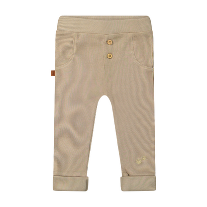 Hose Rib 2x2 Bio | Taupe
