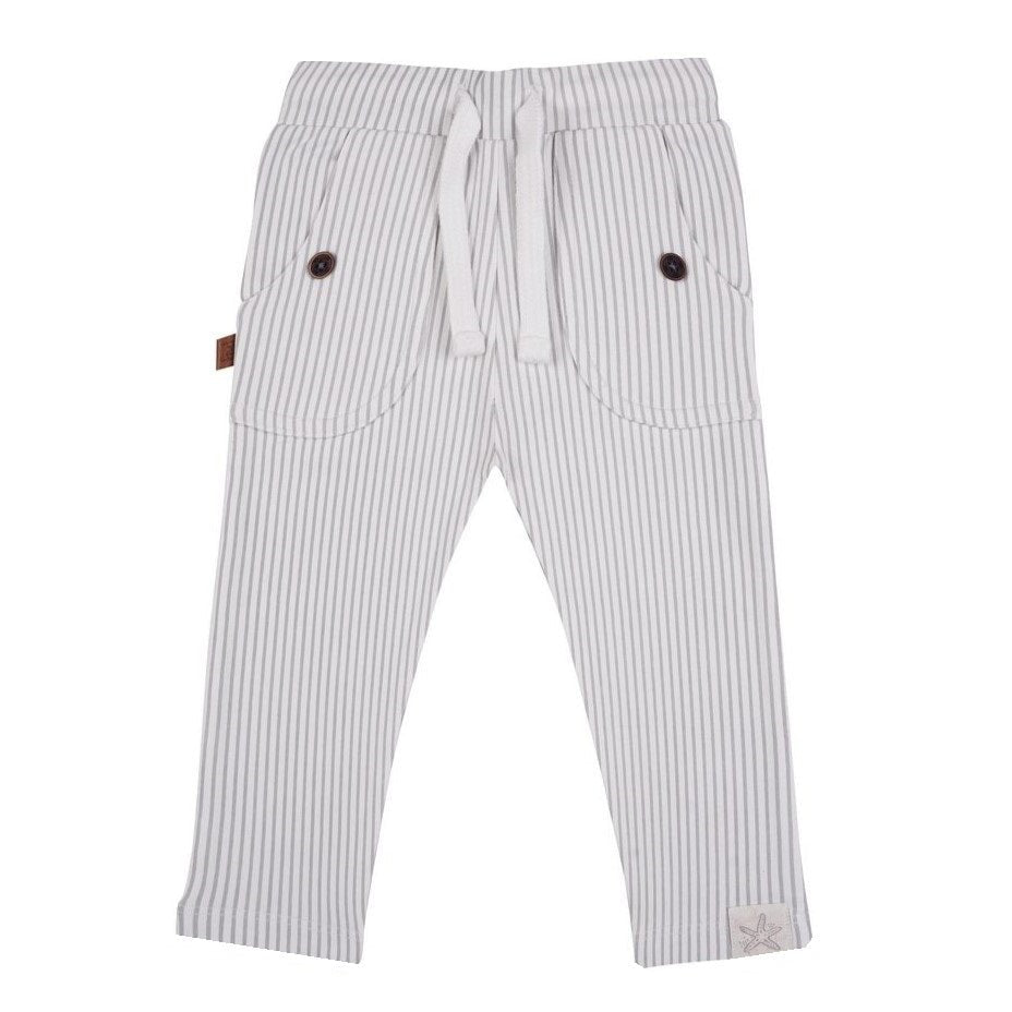 Streifenhose | Grau