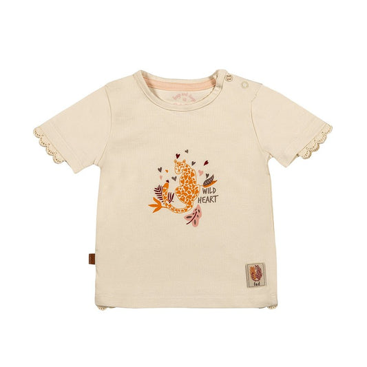 Dschungel-T-Shirt Wild Heart | Cremefarben
