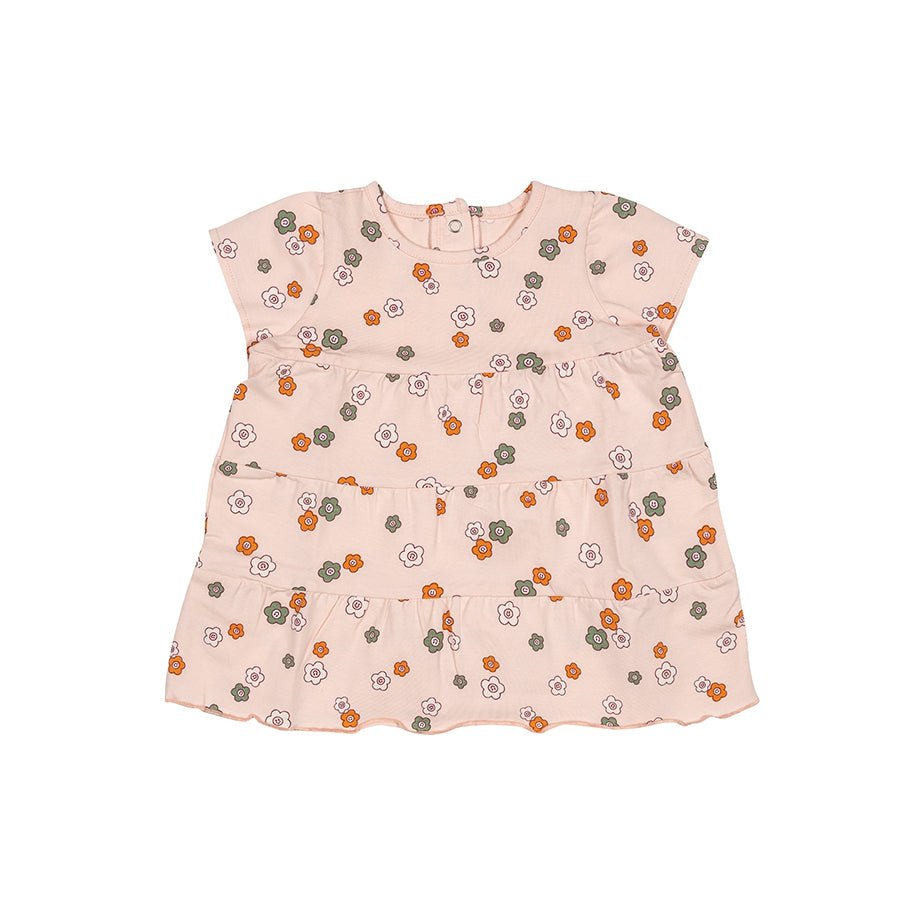 Flower Power Rüschenkleid | Rosa