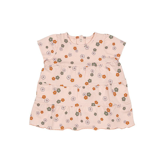 Flower Power Rüschenkleid | Rosa