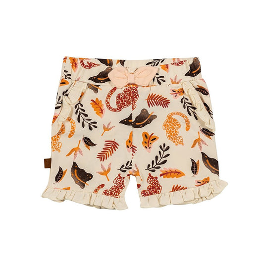 Dschungel-Shorts AOP | Cremefarben
