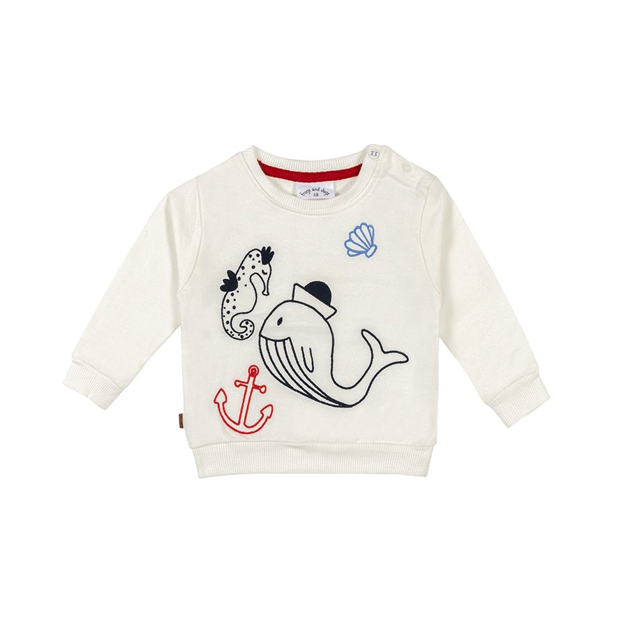 Piratenpullover Wal | Cremefarben