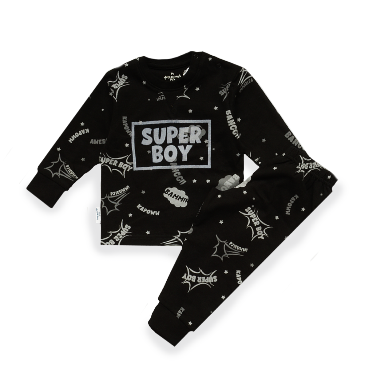 Super Boy F&D Pyjama Teen | Schwarz