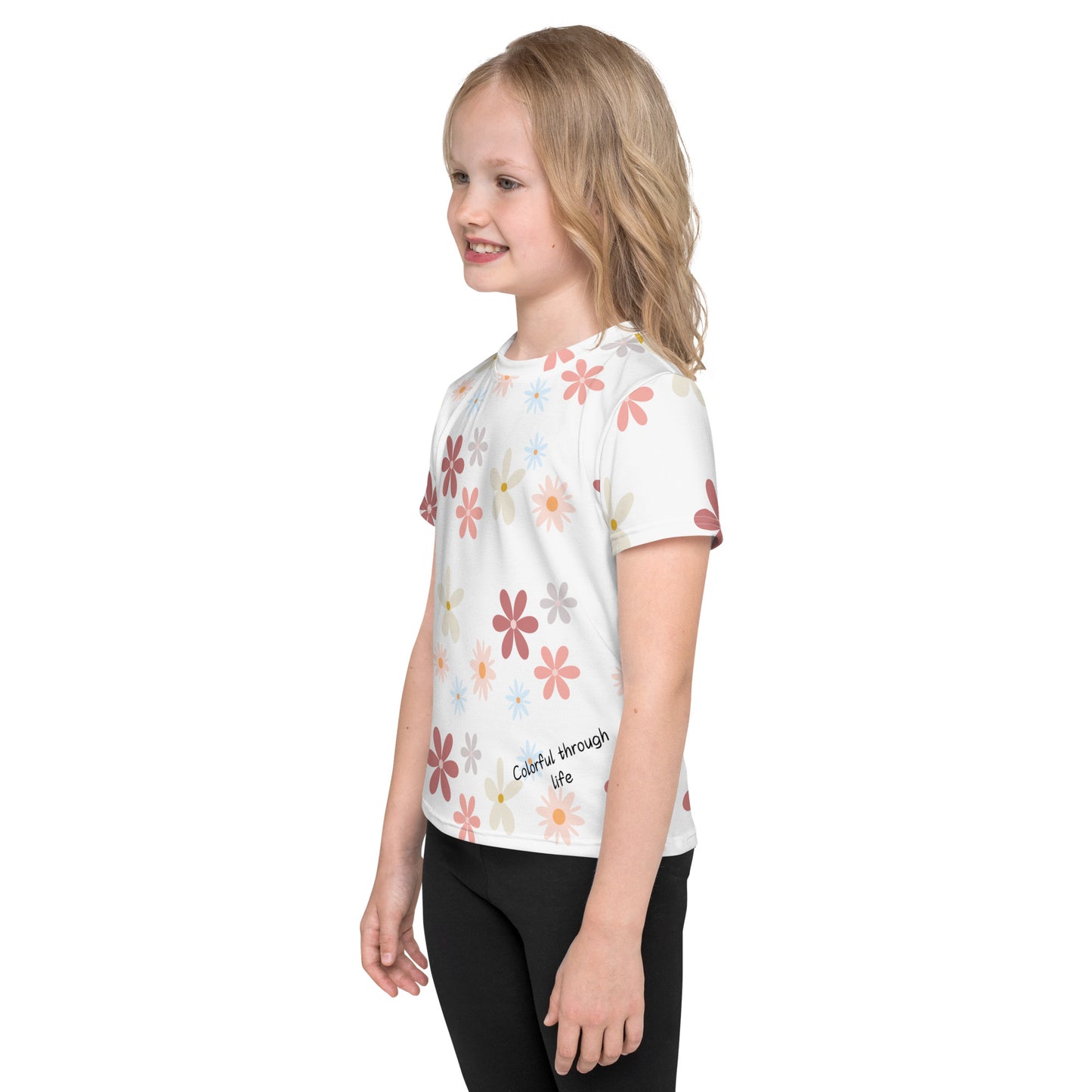 T-Shirt mit Rundhalsausschnitt für Kinder - Colourful through life