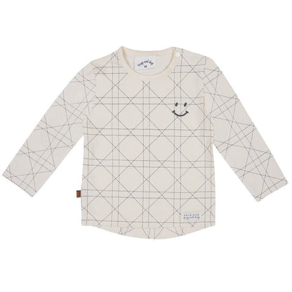 Karos T-Shirt Kinder | Cremefarben
